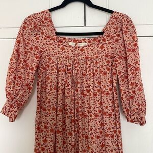 Christy Dawn Bianca Dress in Mandarin Ditsy Field, XS-Petite